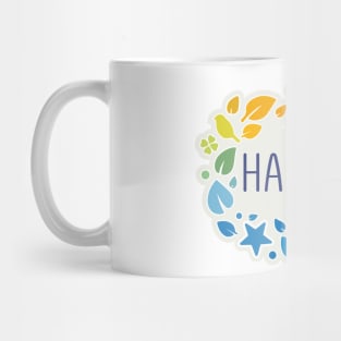 Hannah name with colorful leaves Mug